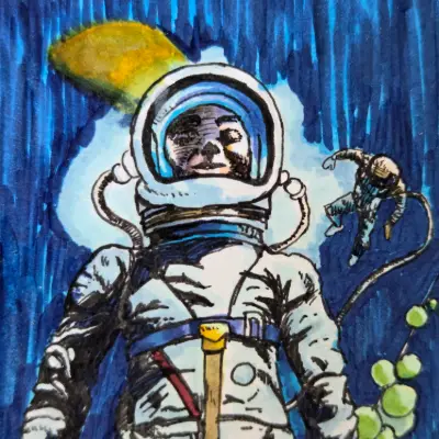 A Life Without Gravity aceo art card thumbnail 2