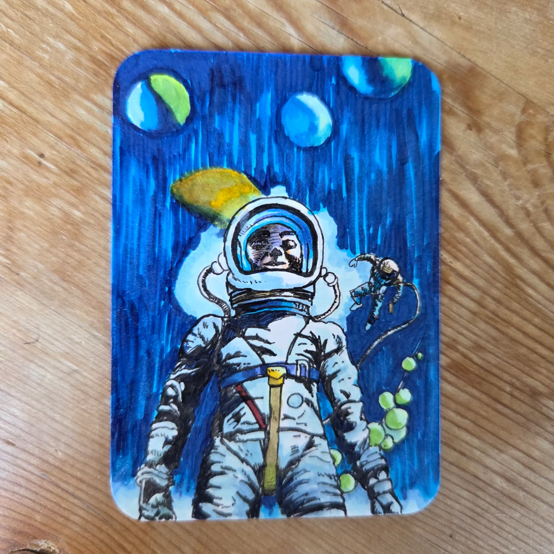 A Life Without Gravity aceo art card