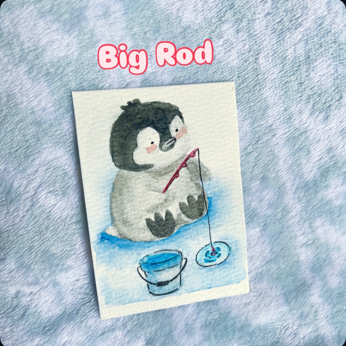 Big Pipi Series: Big Rod aceo art card