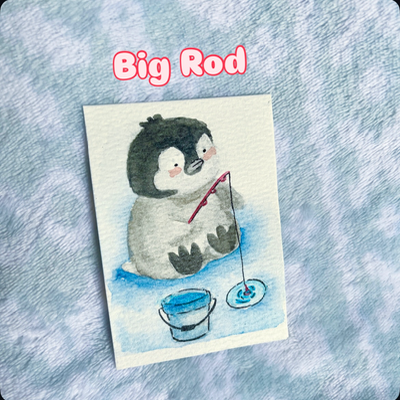 Big Pipi Series: Big Rod aceo art card thumbnail 1