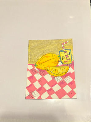 Lemons make Lemonade aceo art card thumbnail 1