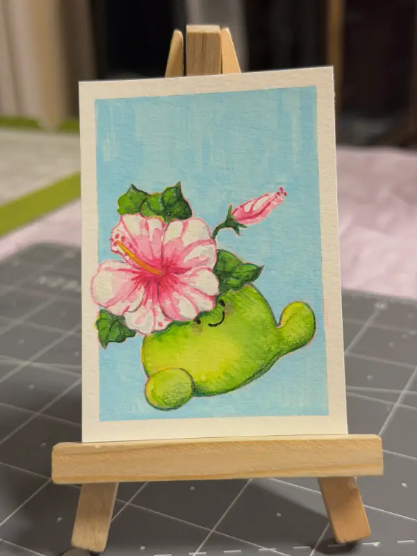 Hibiscus Cutie aceo art card