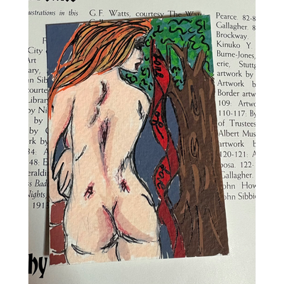 “Lore of Love” 2/3 Lady’s Doom Acrylic aceo art card thumbnail 1