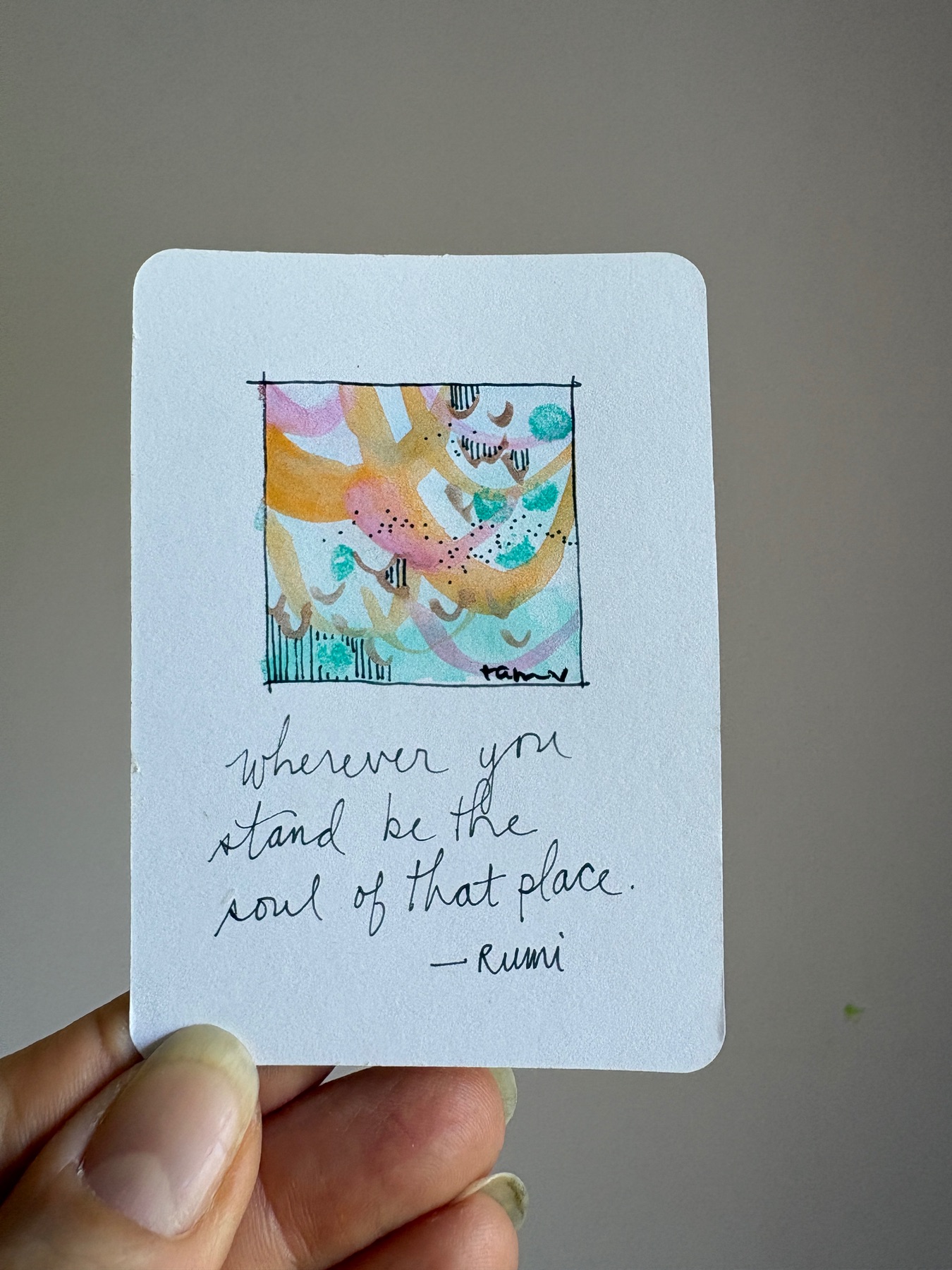 Rumi- Be The Soul aceo art card