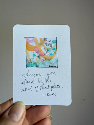 Rumi- Be The Soul aceo art card thumbnail 1