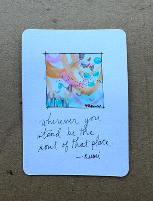 Rumi- Be The Soul aceo art card thumbnail 2