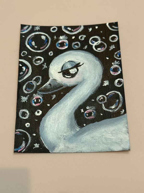 Bubbles & Grace aceo art card