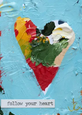 Follow Your Heart aceo art card thumbnail 1