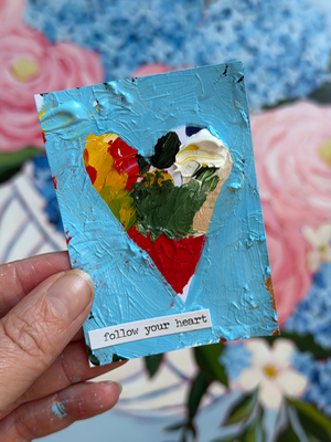 Follow Your Heart aceo art card thumbnail 2