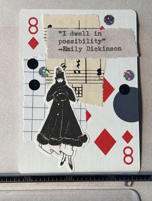 Quote Card #60 by Mazerzine collage Emily Dickinson aceo art card thumbnail 1