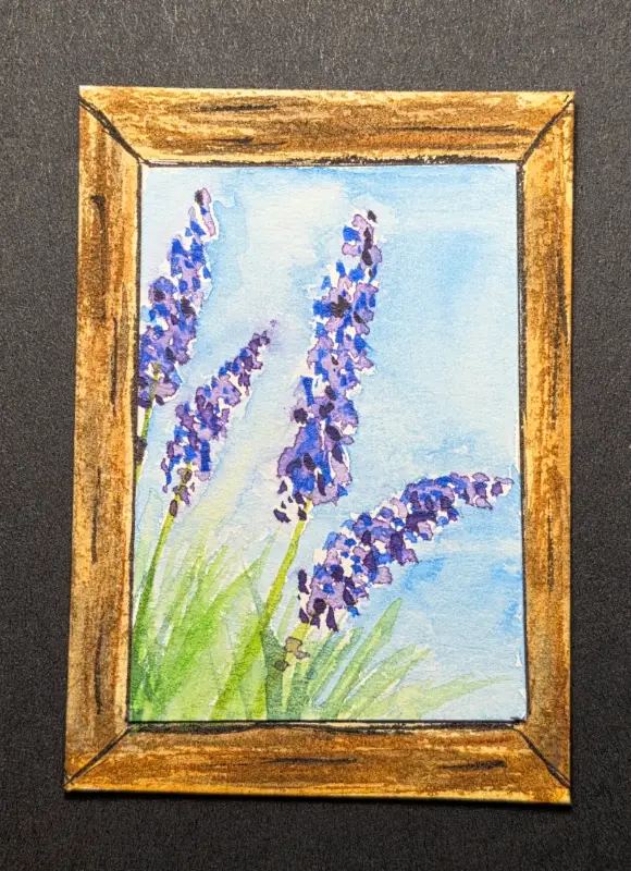 Grape Hyacinth aceo art card