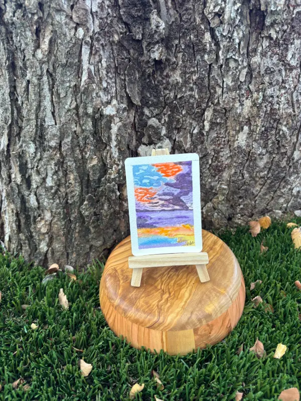 Sunset Study: One aceo art card