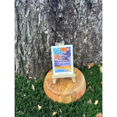 Sunset Study: One aceo art card thumbnail 1