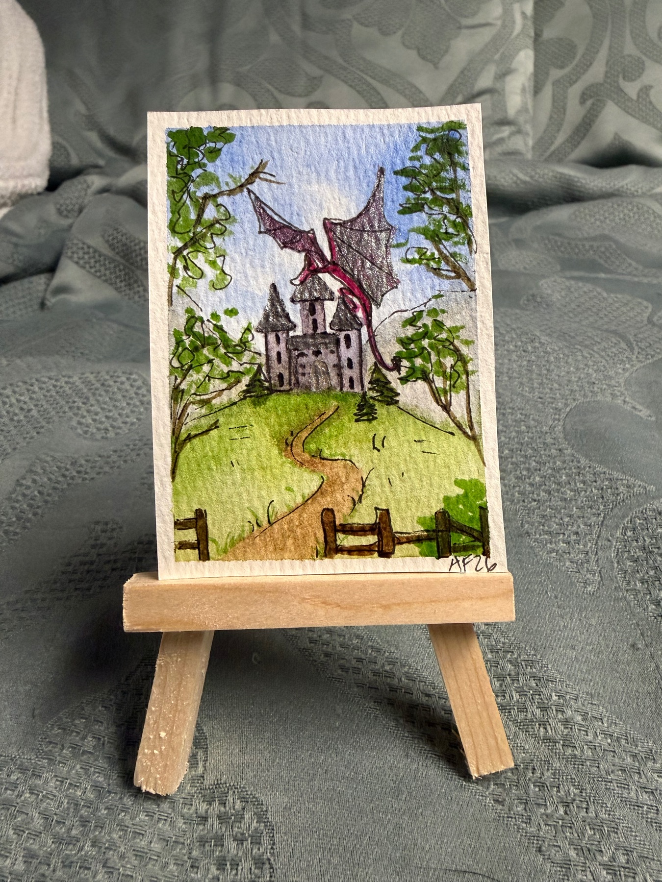 Dragons Roam Here 2/4 aceo art card