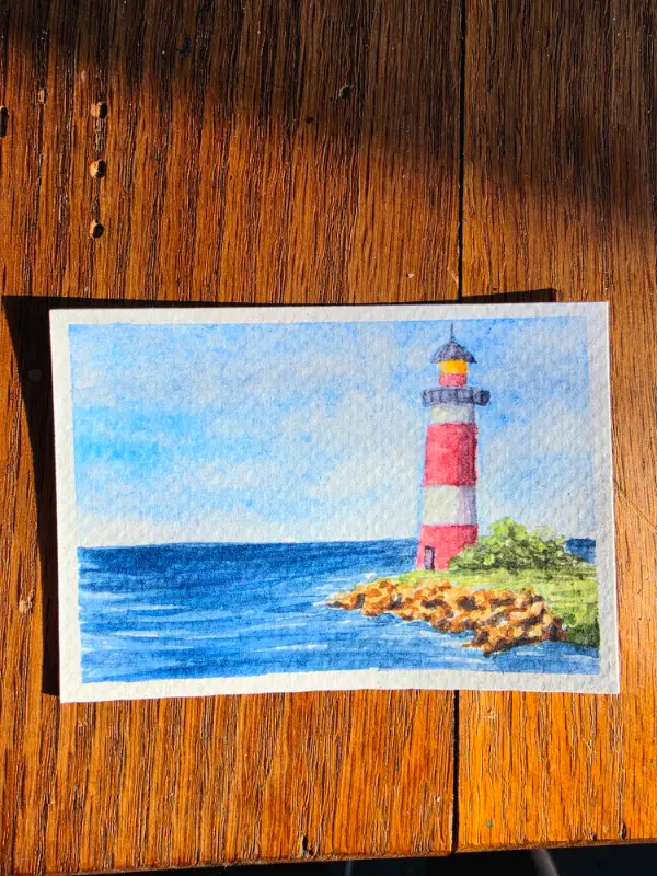 Lighthouse aceo art card