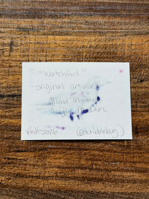 Watchful aceo art card thumbnail 2