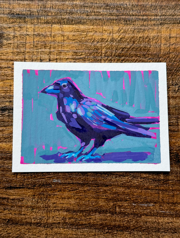 Watchful aceo art card