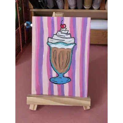 Chocolate Shake aceo art card thumbnail 1