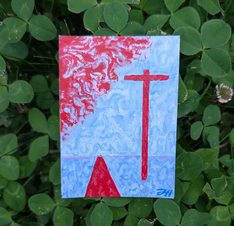50 Miles Out by JH aceo art card