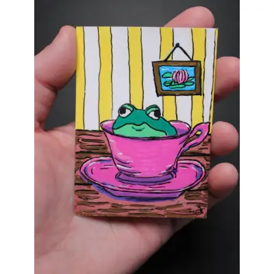 Steeped at Home aceo art card thumbnail 2