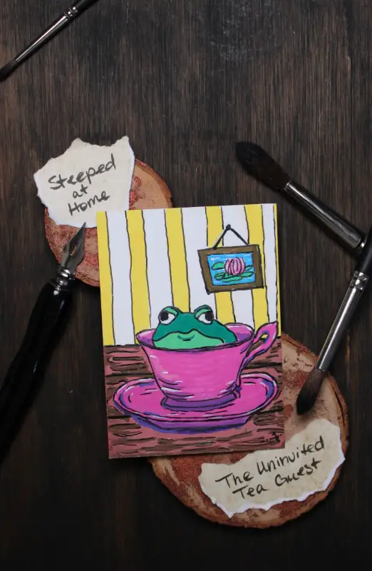 Steeped at Home aceo art card
