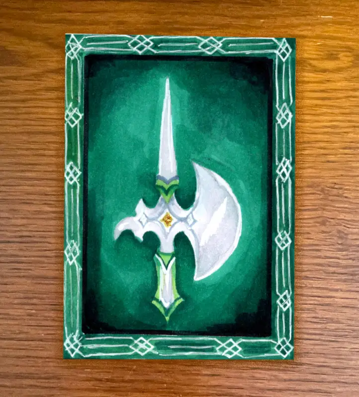 Halberd - Medieval Weapons Series aceo art card
