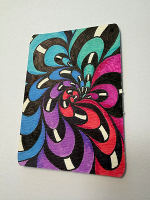 ACEO ATC Swirls of Color aceo art card thumbnail 2