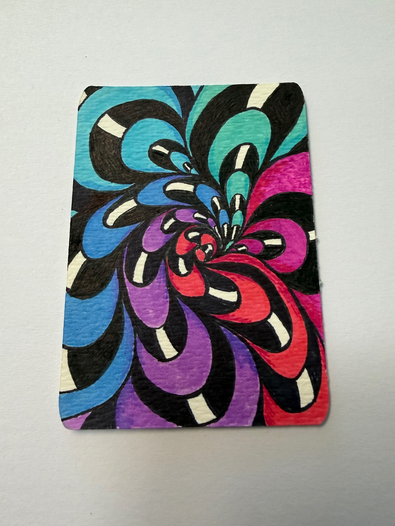 ACEO ATC Swirls of Color aceo art card