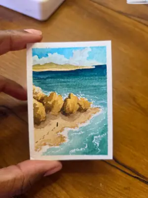 Come the Summer aceo art card thumbnail 1