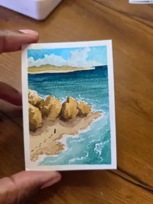 Come the Summer aceo art card thumbnail 3