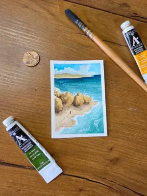 Come the Summer aceo art card thumbnail 5