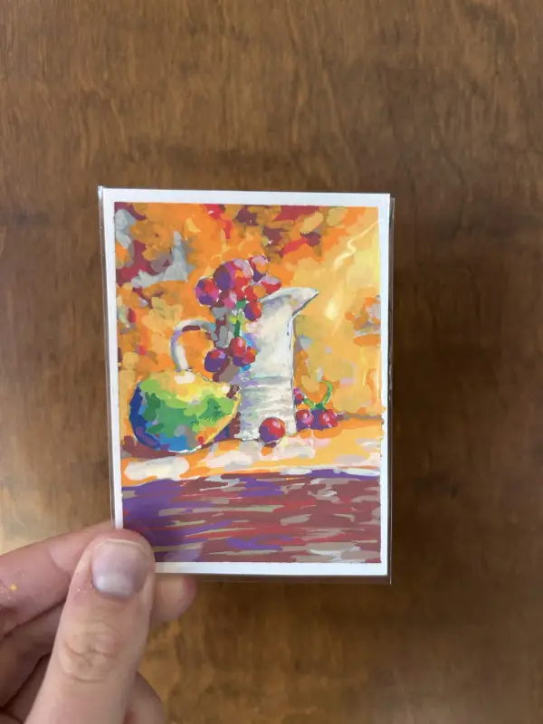 Pitcher & Pear aceo art card