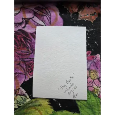 Stag Beetle aceo art card thumbnail 2