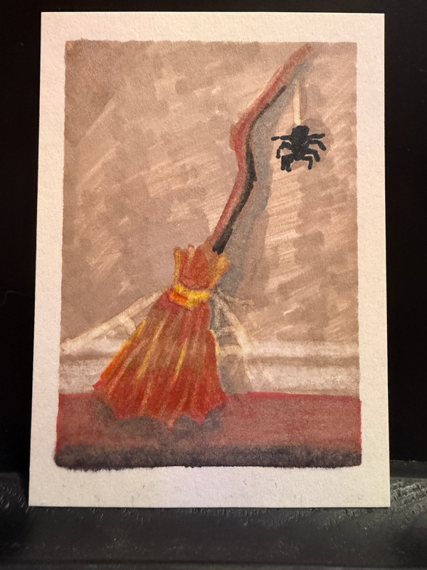 Witch’s Besom aceo art card