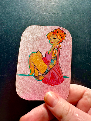 Pretty In Pink aceo art card thumbnail 3