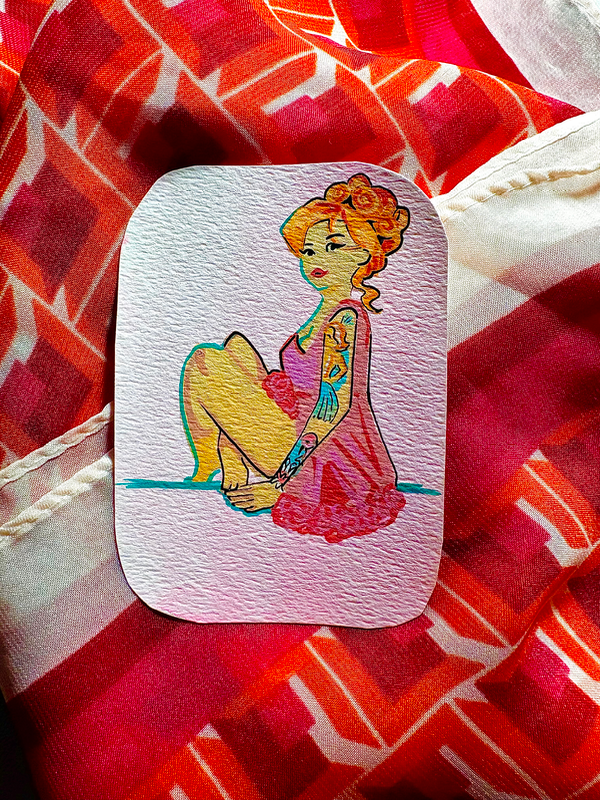 Pretty In Pink aceo art card