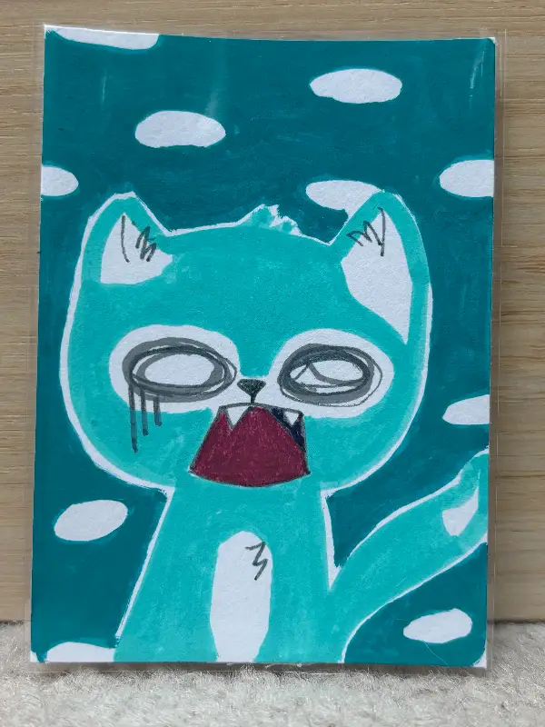 ACEO Original Drawing - Shock and Distress aceo art card