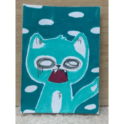 ACEO Original Drawing - Shock and Distress aceo art card thumbnail 1