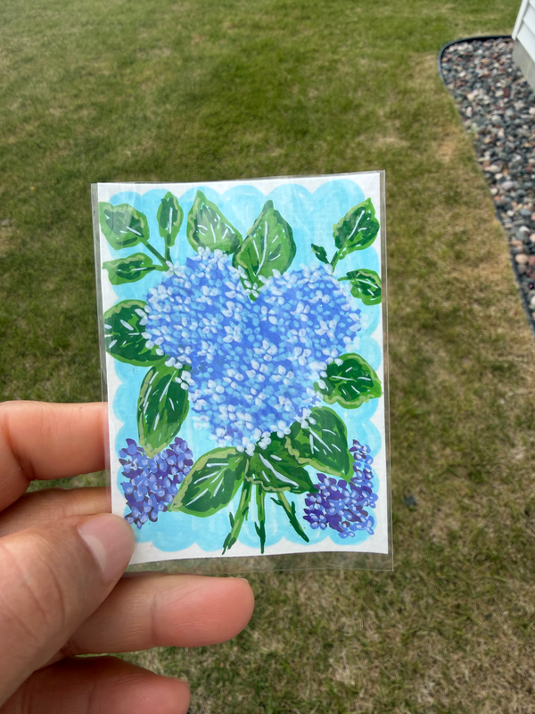 Blue for you aceo art card