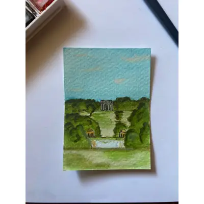 View from Stowe House aceo art card thumbnail 1