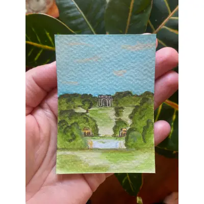 View from Stowe House aceo art card thumbnail 2