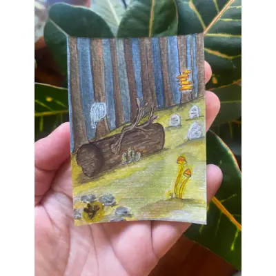 Sacred Space aceo art card thumbnail 2