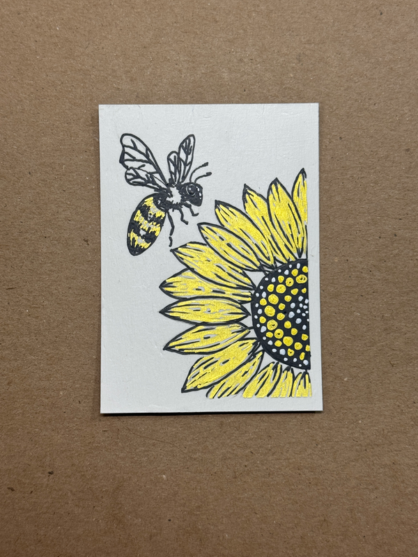 Sunflower Stop aceo art card