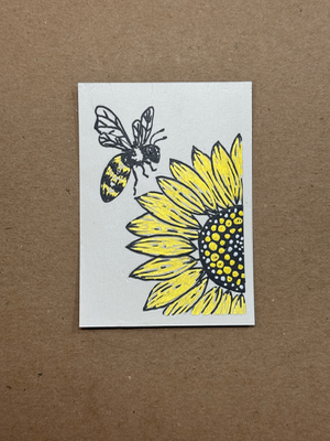 Sunflower Stop aceo art card thumbnail 1