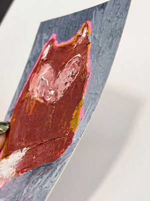 Abstract woodland fox by lizz aceo art card thumbnail 3