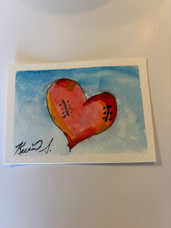 Mended Heart aceo art card