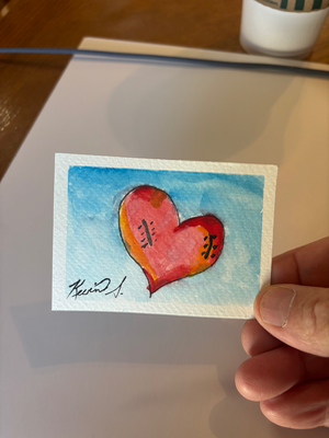 Mended Heart aceo art card thumbnail 2