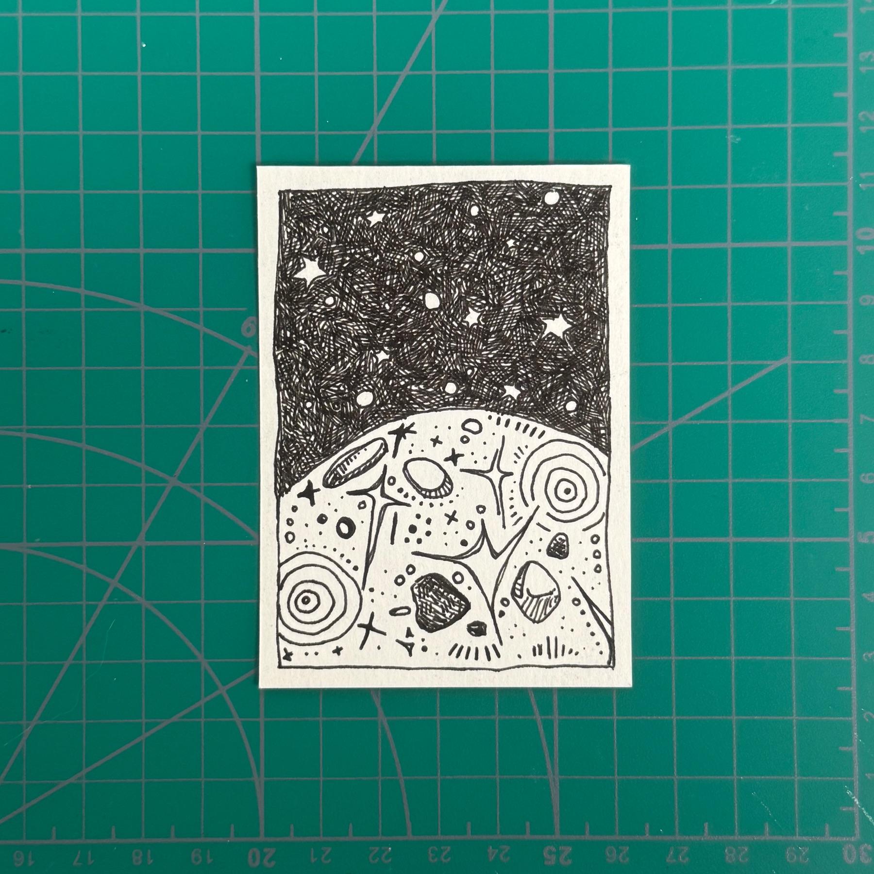 space life aceo art card