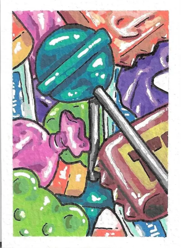 Halloween Haul aceo art card