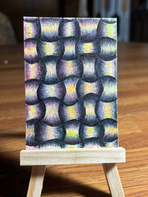 Op Art Weave aceo art card thumbnail 1